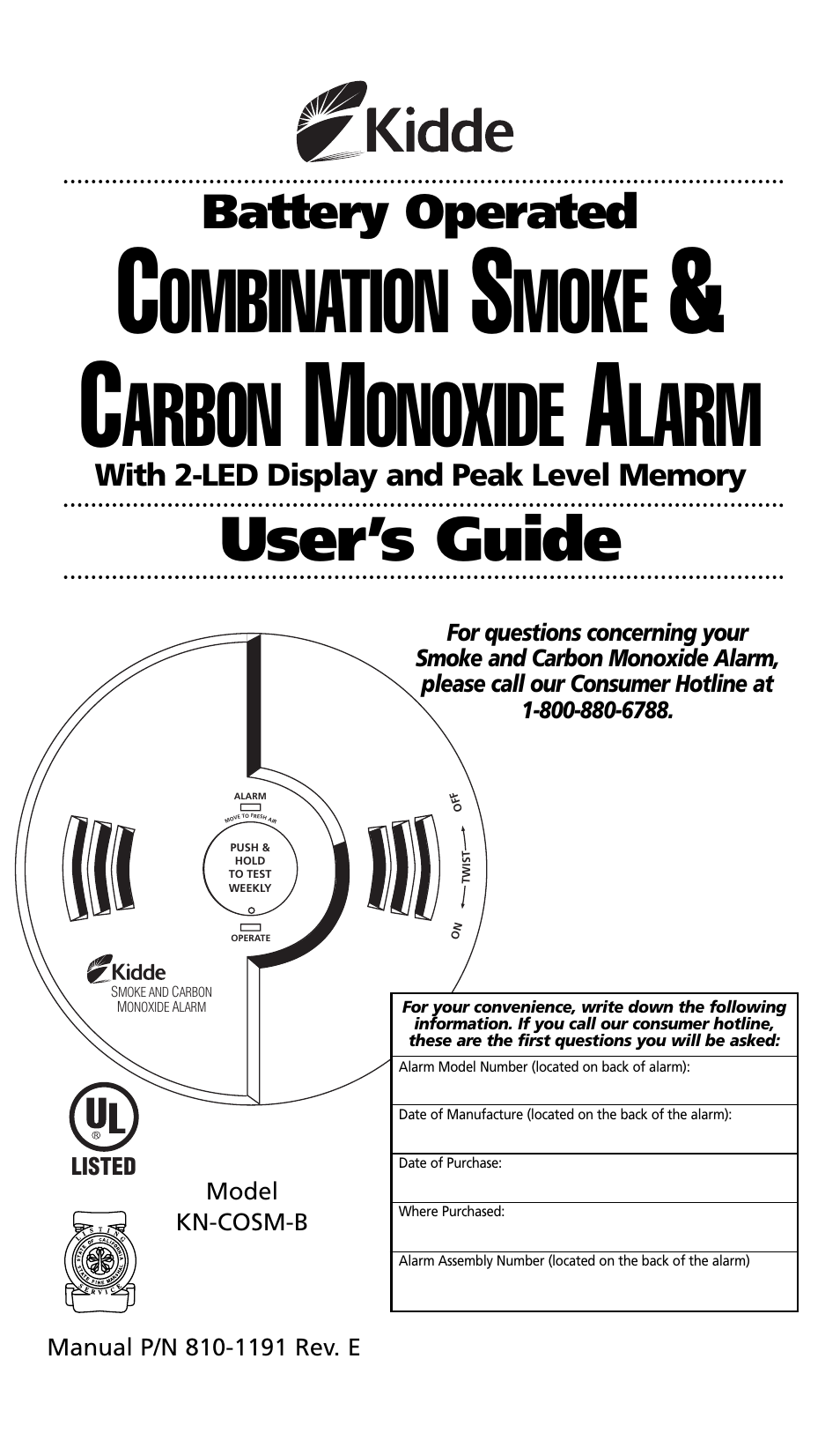 Kidde KN-COSM-B User Manual | 18 pages