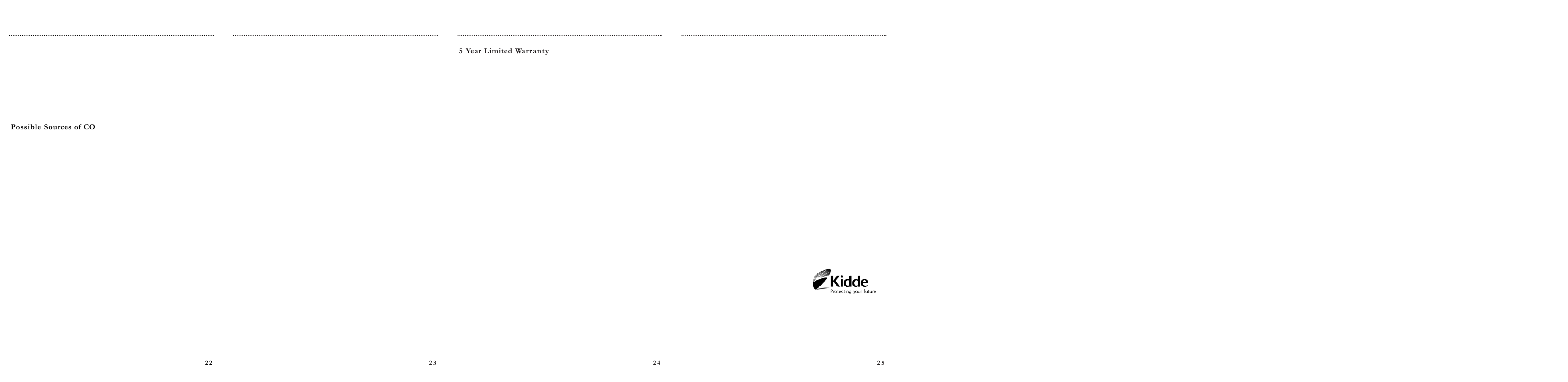 Warranty, Carbon monoxide safety warranty, Carbon monoxide safety | Kidde P/N 900-0120 User Manual | Page 23 / 25