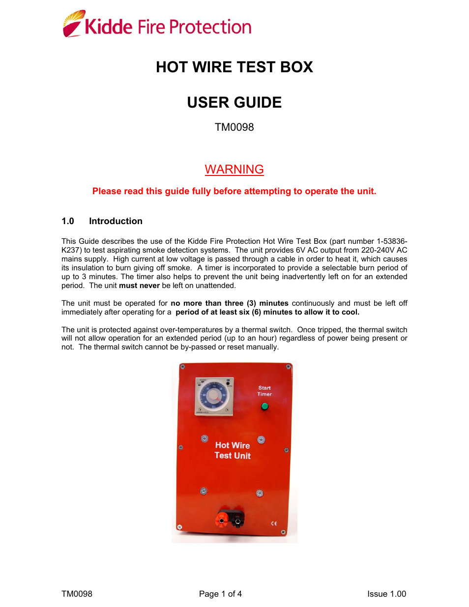 Kidde TM0098 User Manual | 4 pages