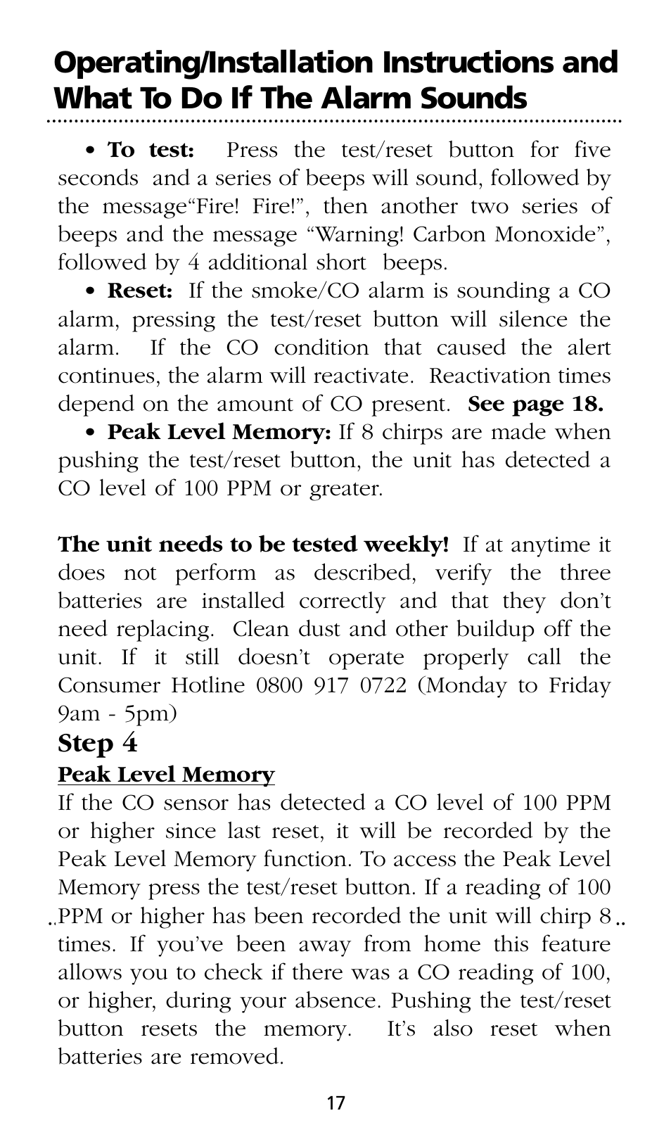 Step 4 | Kidde SMOKE AND CARBON MONOXIDE ALARM User Manual | Page 17 / 106