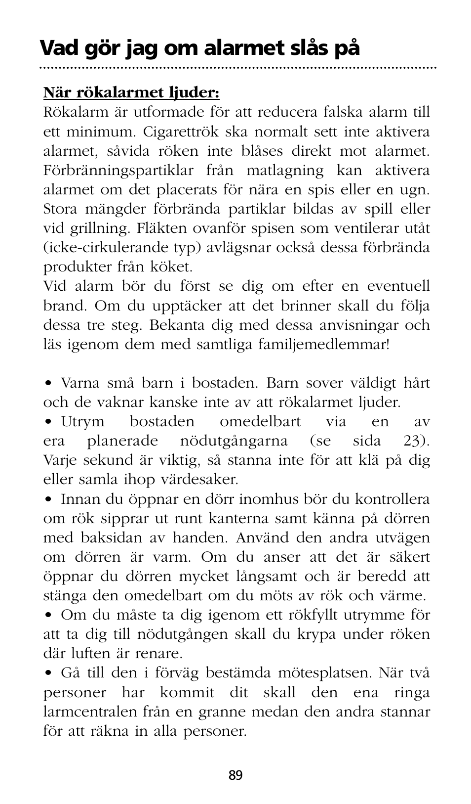 Vad gör jag om alarmet slås pе | Kidde SMOKE AND CARBON MONOXIDE ALARM User Manual | Page 89 / 106