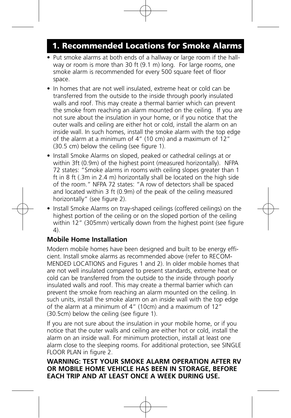 Recommended locations for smoke alarms | Kidde I9070 User Manual | Page 6 / 17