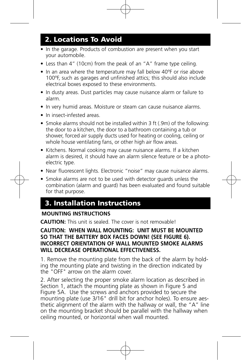 Locations to avoid 3. installation instructions | Kidde I9070 User Manual | Page 7 / 17