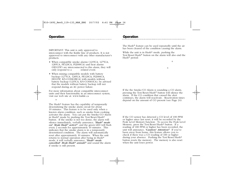 Kidde KN-COSM-IBCA User Manual | Page 10 / 18