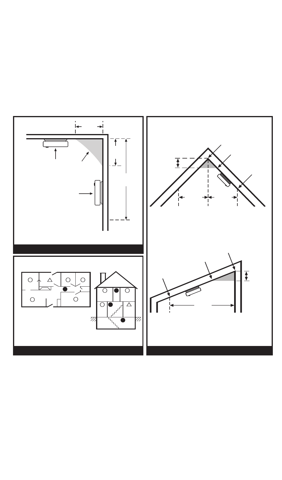 Instalación en casas rodantes, Plan de un solo piso plano de piso múltiple, Figura 2 figura 3 figura 1 | 3 pies, 4 pulg | Kidde 9 Volt Battery Operated Photoelectric/Ionization Smoke Alarm PI9000 User Manual | Page 18 / 26