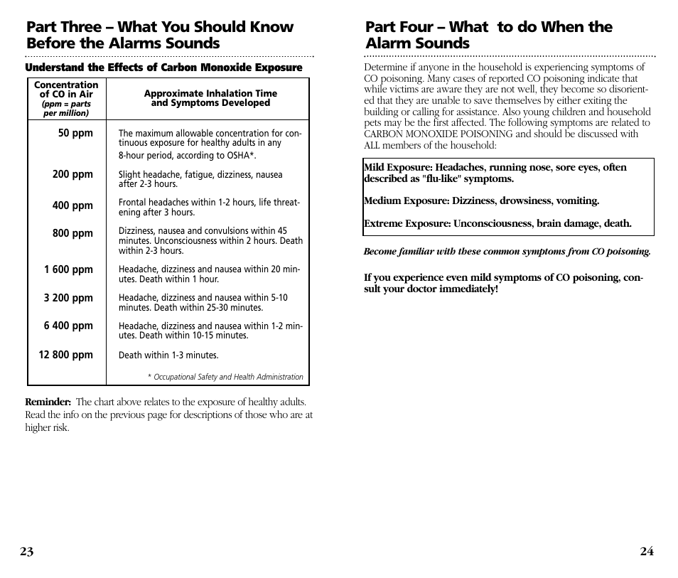 Part four – what to do when the alarm sounds | Kidde KN-COB-DP-H User Manual | Page 13 / 19