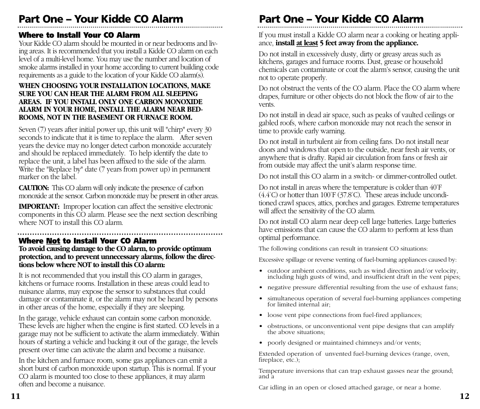 Part one – your kidde co alarm | Kidde KN-COB-DP-H User Manual | Page 7 / 19