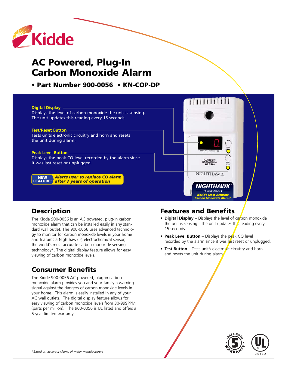 Kidde KN-COP-DP User Manual | 2 pages