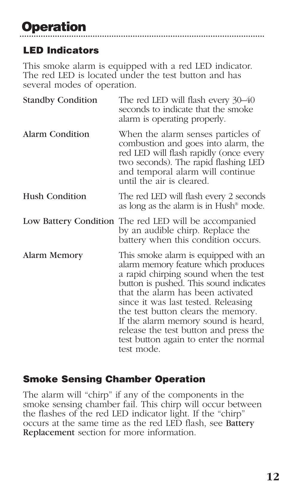 Operation | Kidde PI9000CA User Manual | Page 13 / 20