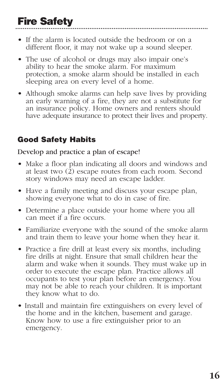 Fire safety | Kidde PI9000CA User Manual | Page 17 / 20