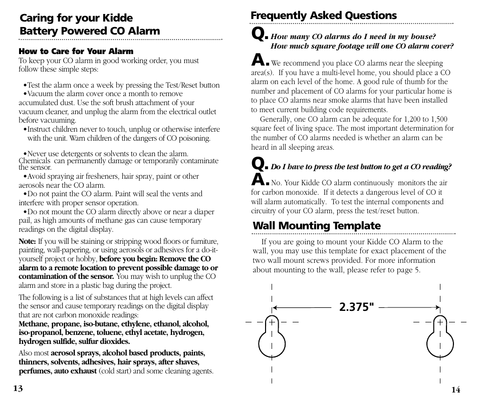 Kidde Carbon Monoxide Alarm KN-OOB-B User Manual | Page 8 / 10