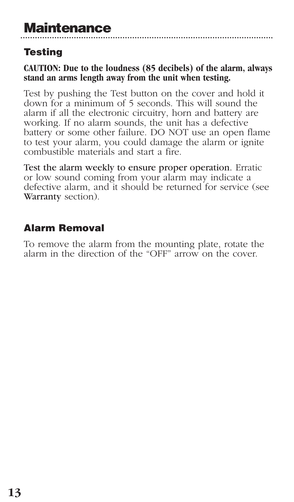 Maintenance | Kidde 0976CA User Manual | Page 14 / 22