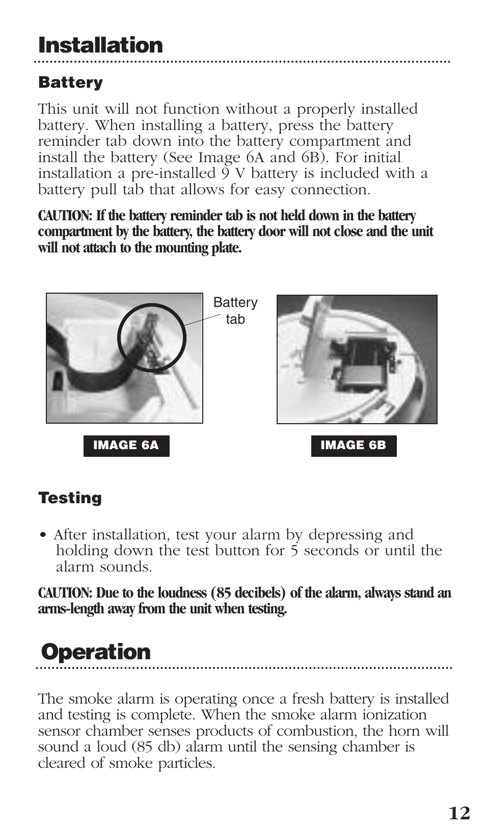 Installation, Operation | Kidde PI2000CA User Manual | Page 13 / 24