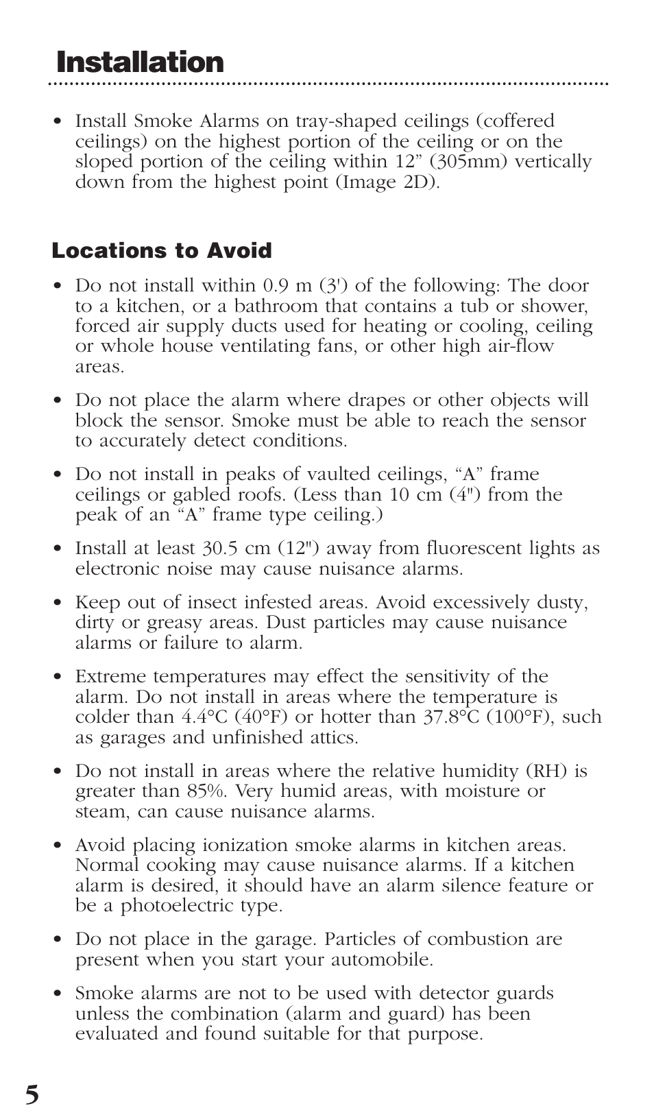 Installation | Kidde PI2000CA User Manual | Page 6 / 24