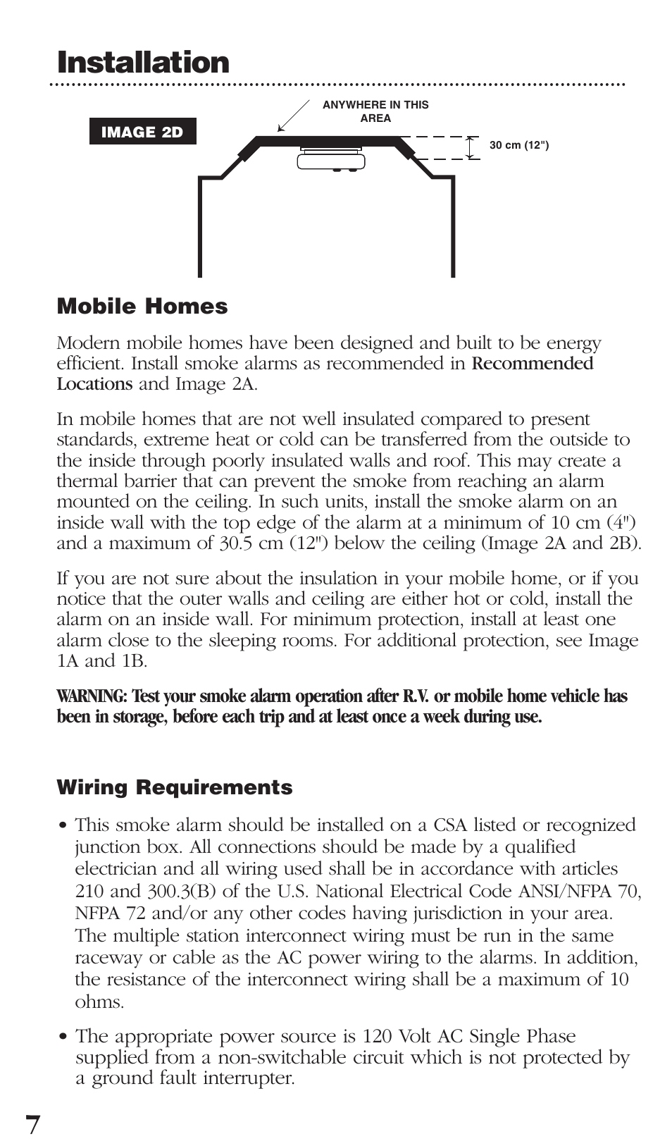 Installation | Kidde PI2000CA User Manual | Page 8 / 24