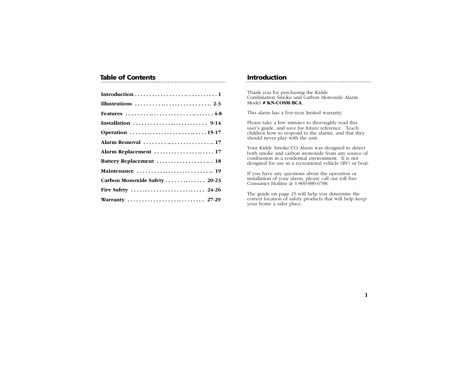Kidde KN-COSM-BCA User Manual | Page 2 / 16