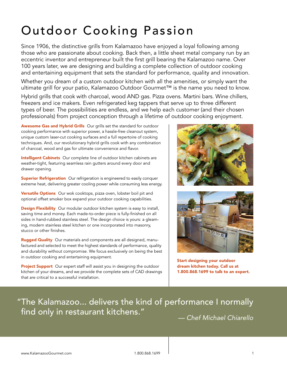 Chef michael chiarello | Kalamazoo Outdoor Gourmet Grill User Manual | Page 3 / 12