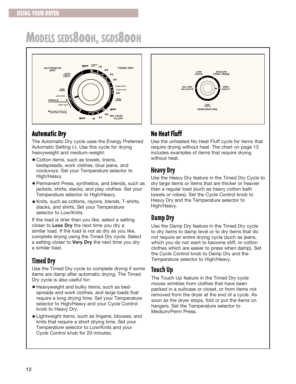 Models, Odels seds, Sgds | Kirkland Signature 3406079 User Manual | Page 12 / 22
