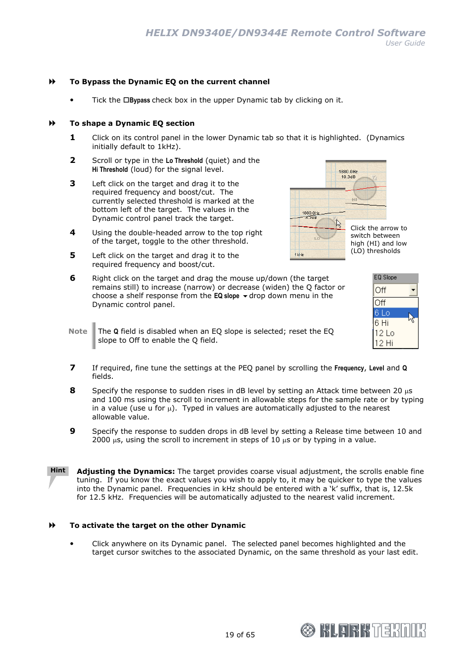 Klark Teknik DN9344E User Manual | Page 19 / 65