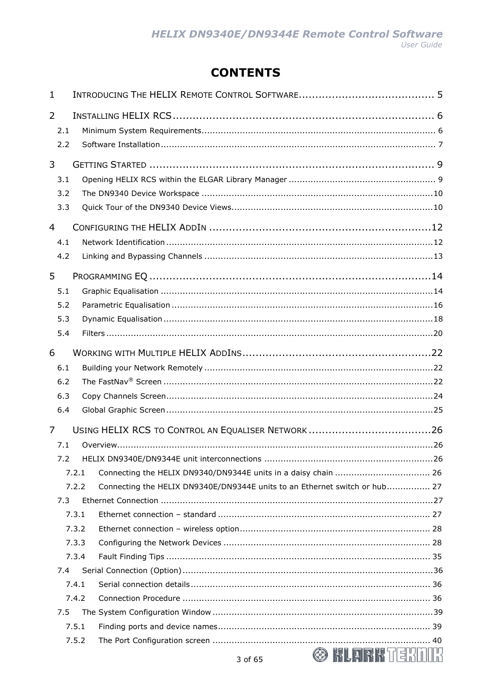 Klark Teknik DN9344E User Manual | Page 3 / 65