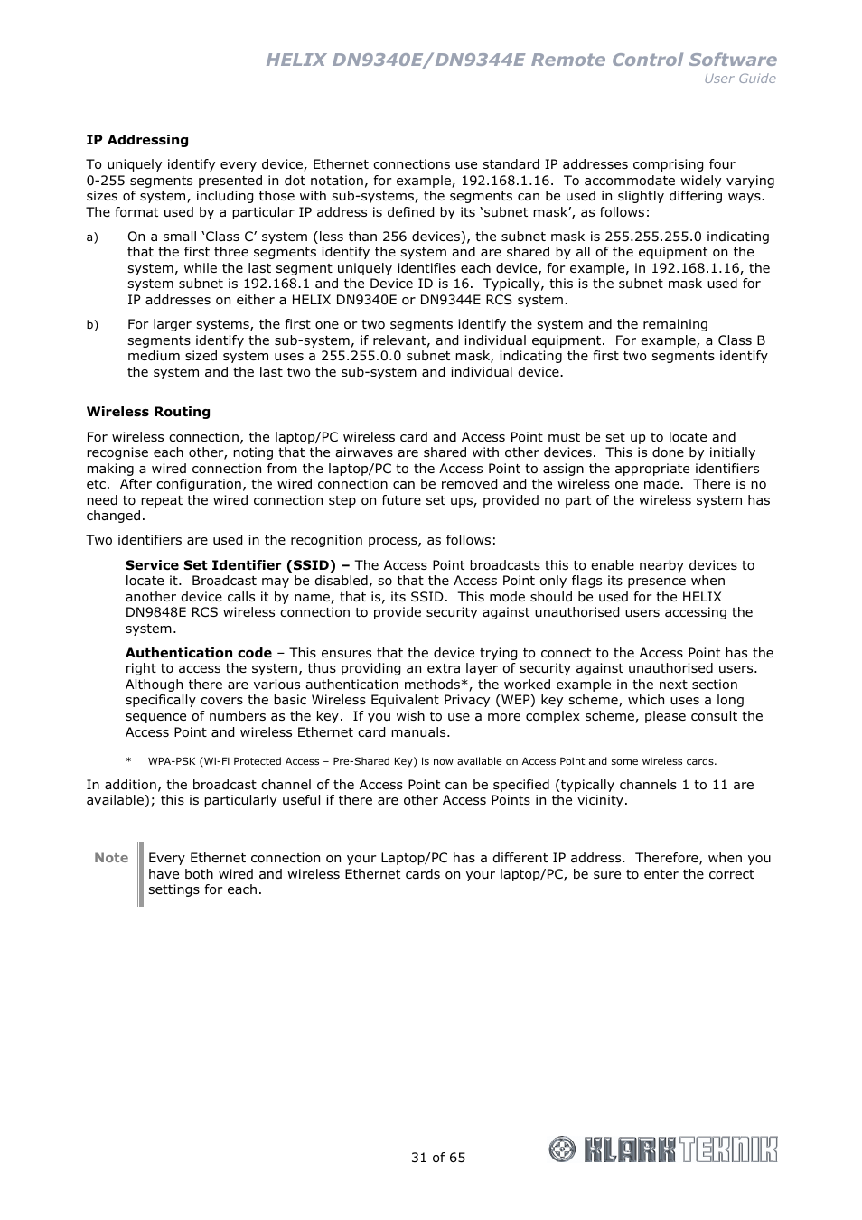 Klark Teknik DN9344E User Manual | Page 31 / 65