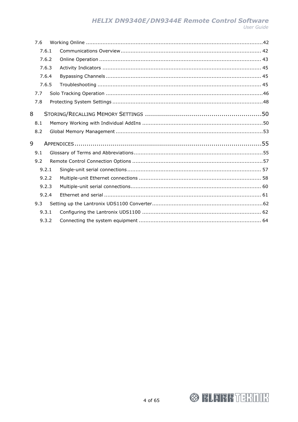 Klark Teknik DN9344E User Manual | Page 4 / 65