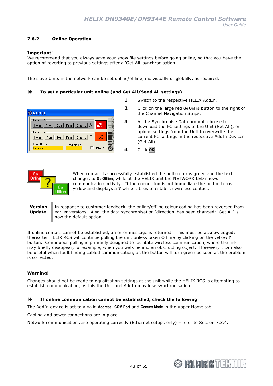 Klark Teknik DN9344E User Manual | Page 43 / 65