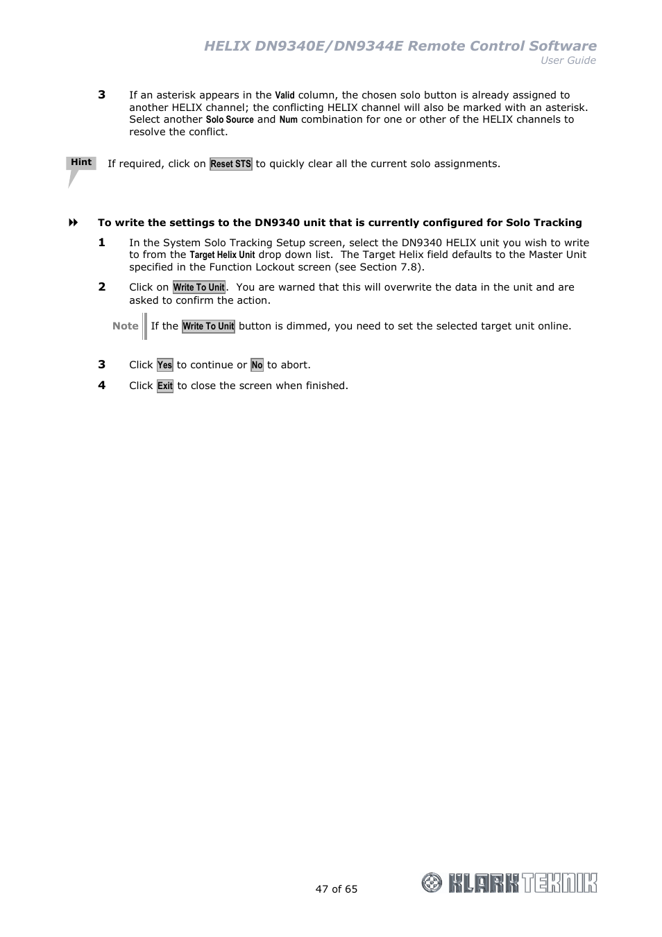 Klark Teknik DN9344E User Manual | Page 47 / 65