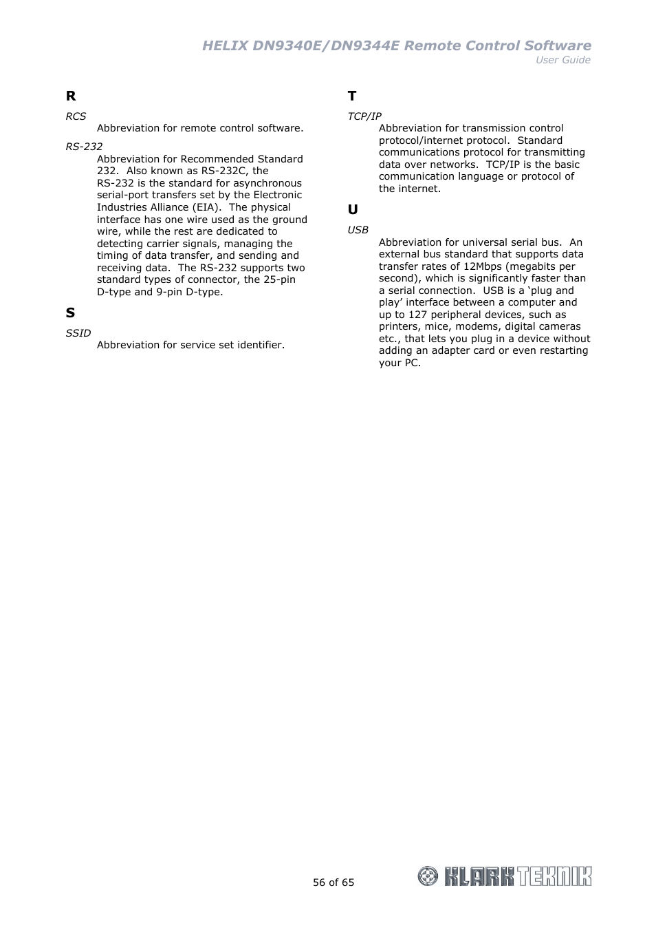 Klark Teknik DN9344E User Manual | Page 56 / 65