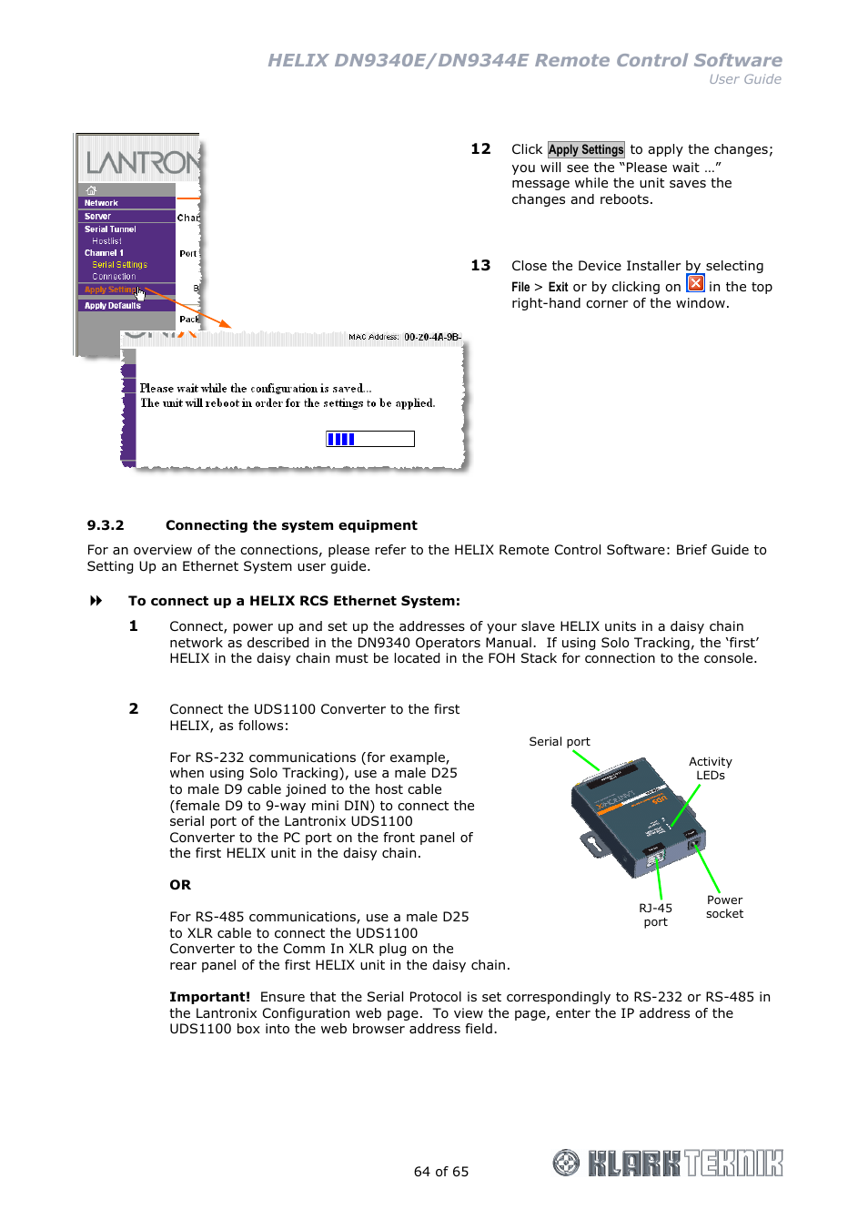 Klark Teknik DN9344E User Manual | Page 64 / 65
