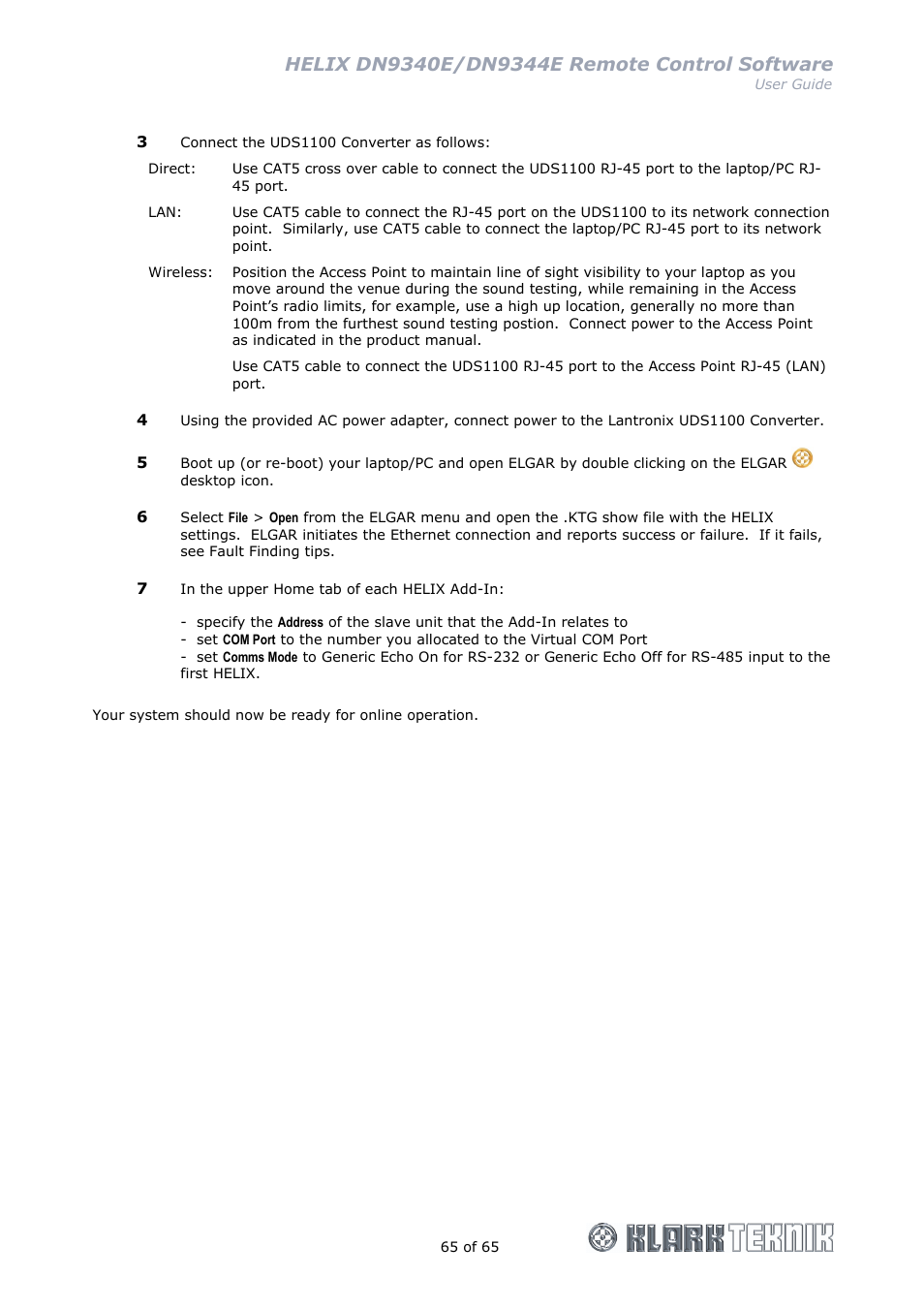 Klark Teknik DN9344E User Manual | Page 65 / 65