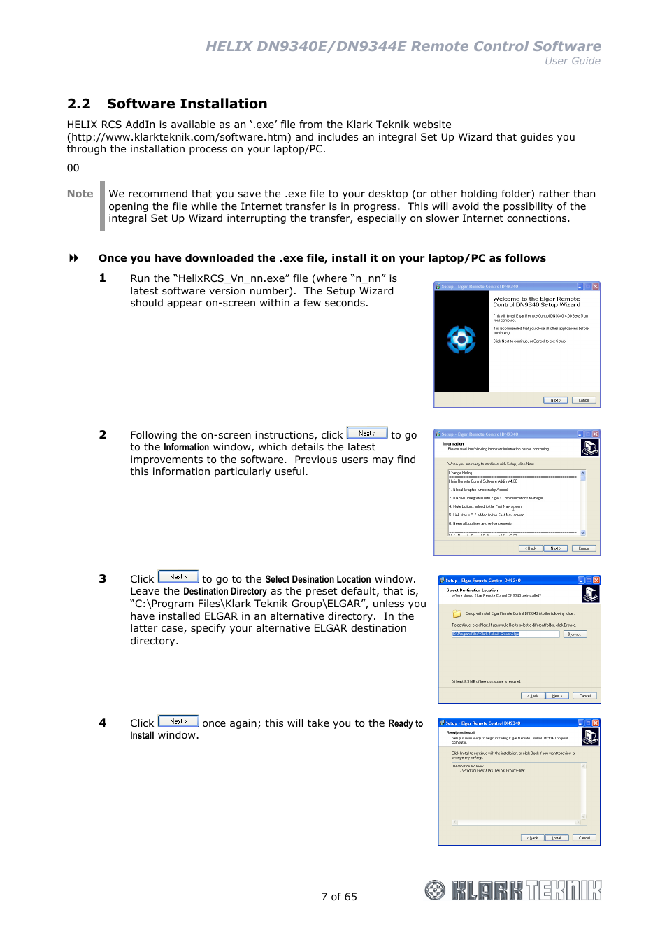 2 software installation | Klark Teknik DN9344E User Manual | Page 7 / 65