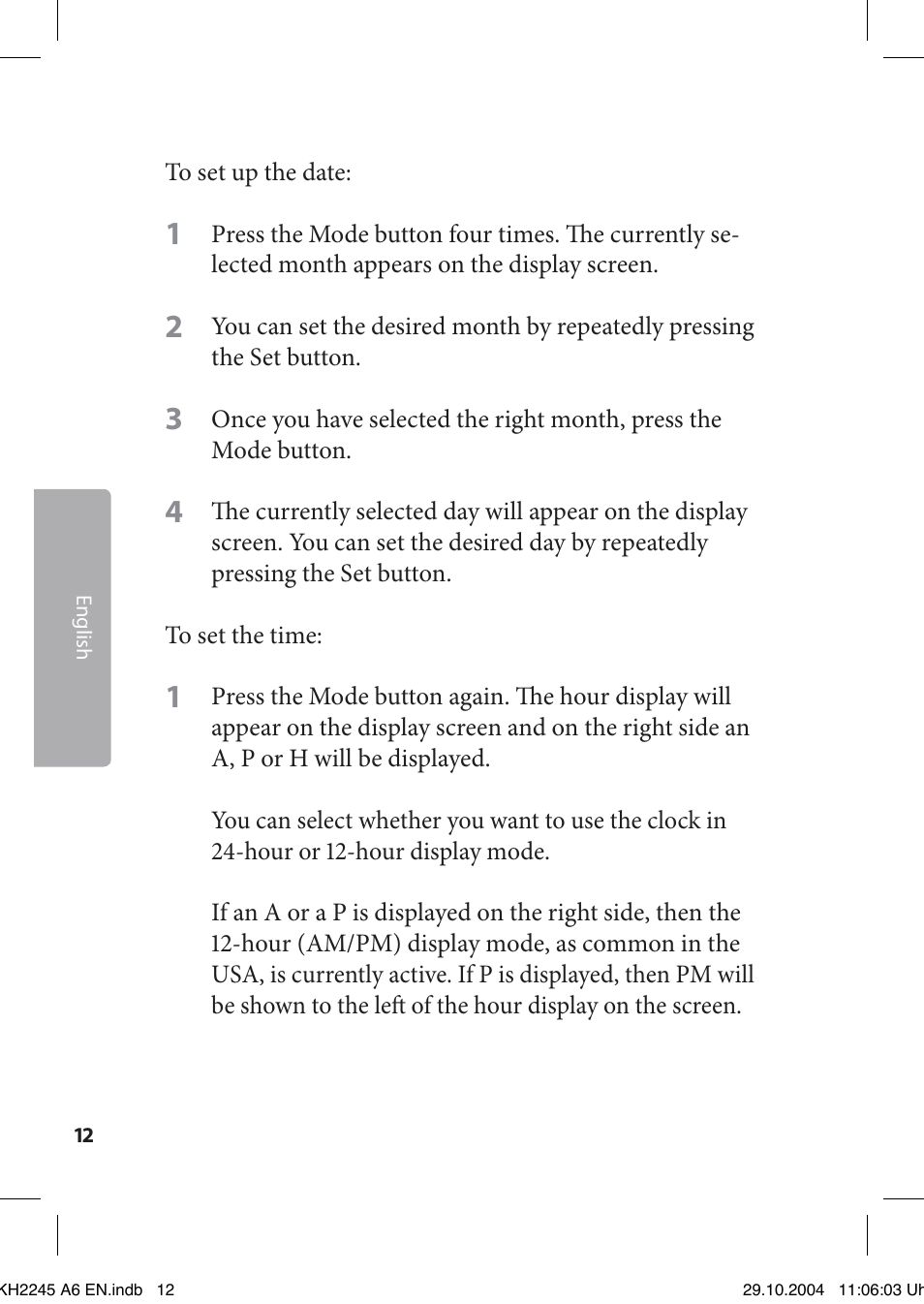 Kompernass Bench KH 2245 User Manual | Page 12 / 20