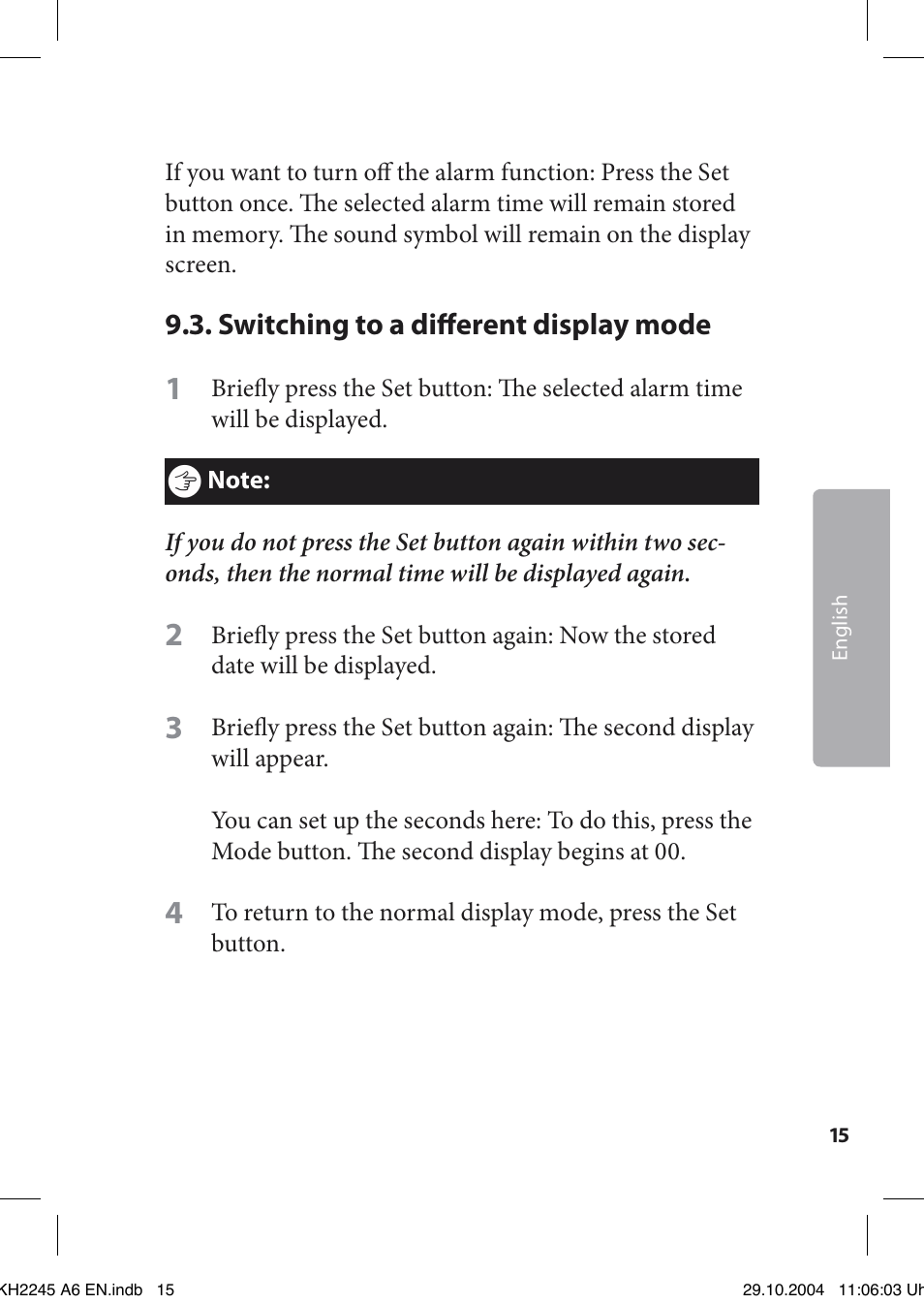 Kompernass Bench KH 2245 User Manual | Page 15 / 20