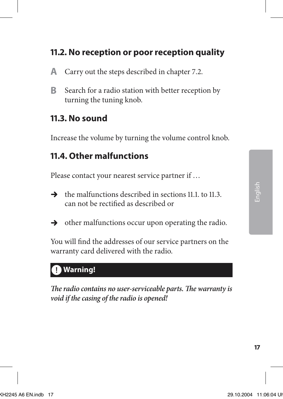 Kompernass Bench KH 2245 User Manual | Page 17 / 20