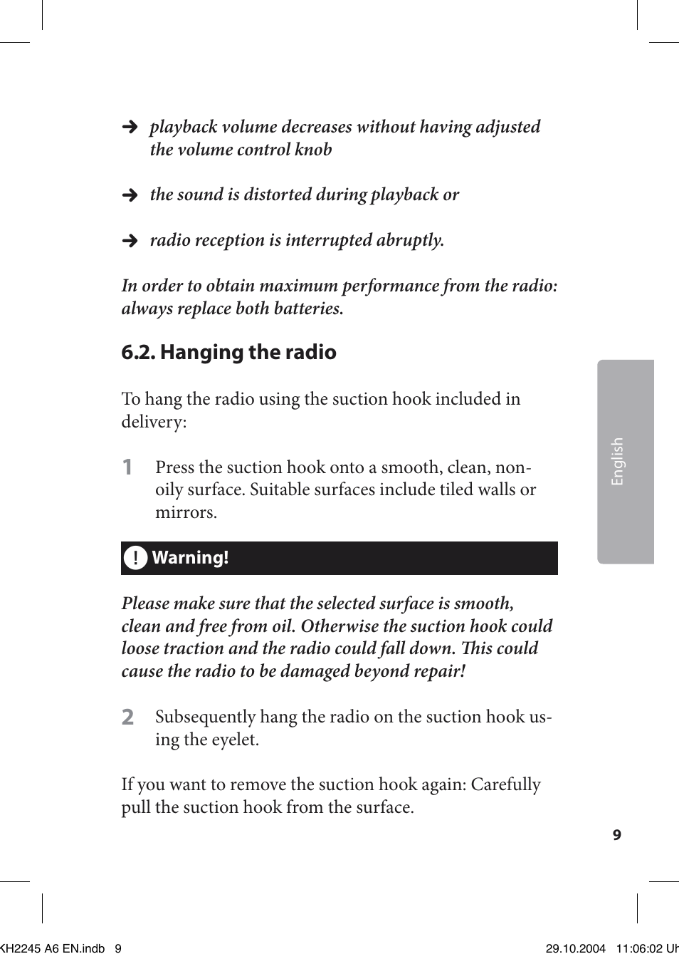 Kompernass Bench KH 2245 User Manual | Page 9 / 20