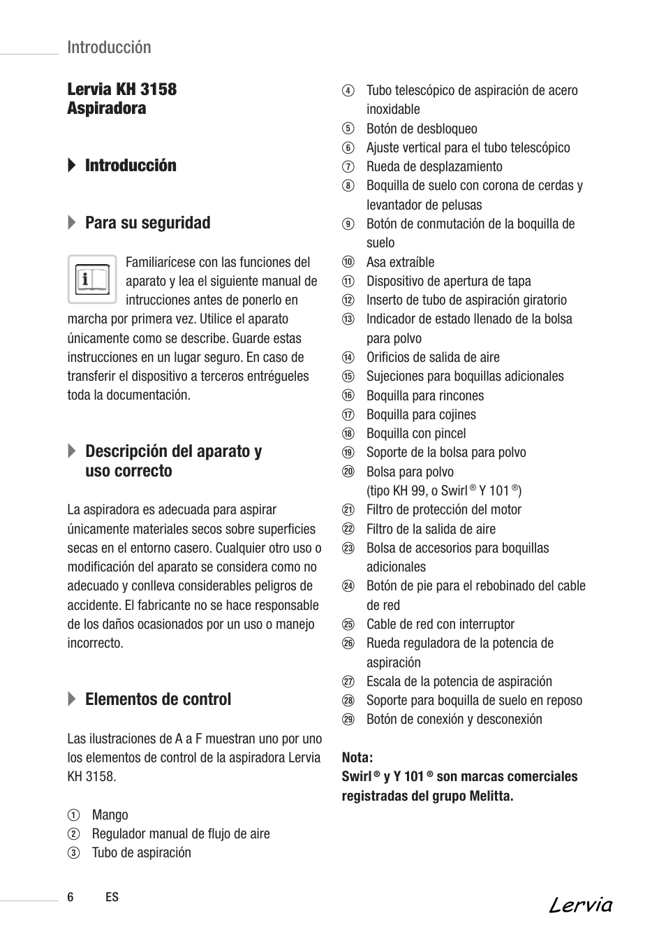 Adescripción del aparato y uso correcto, Aelementos de control | Kompernass KH 3158 User Manual | Page 4 / 34