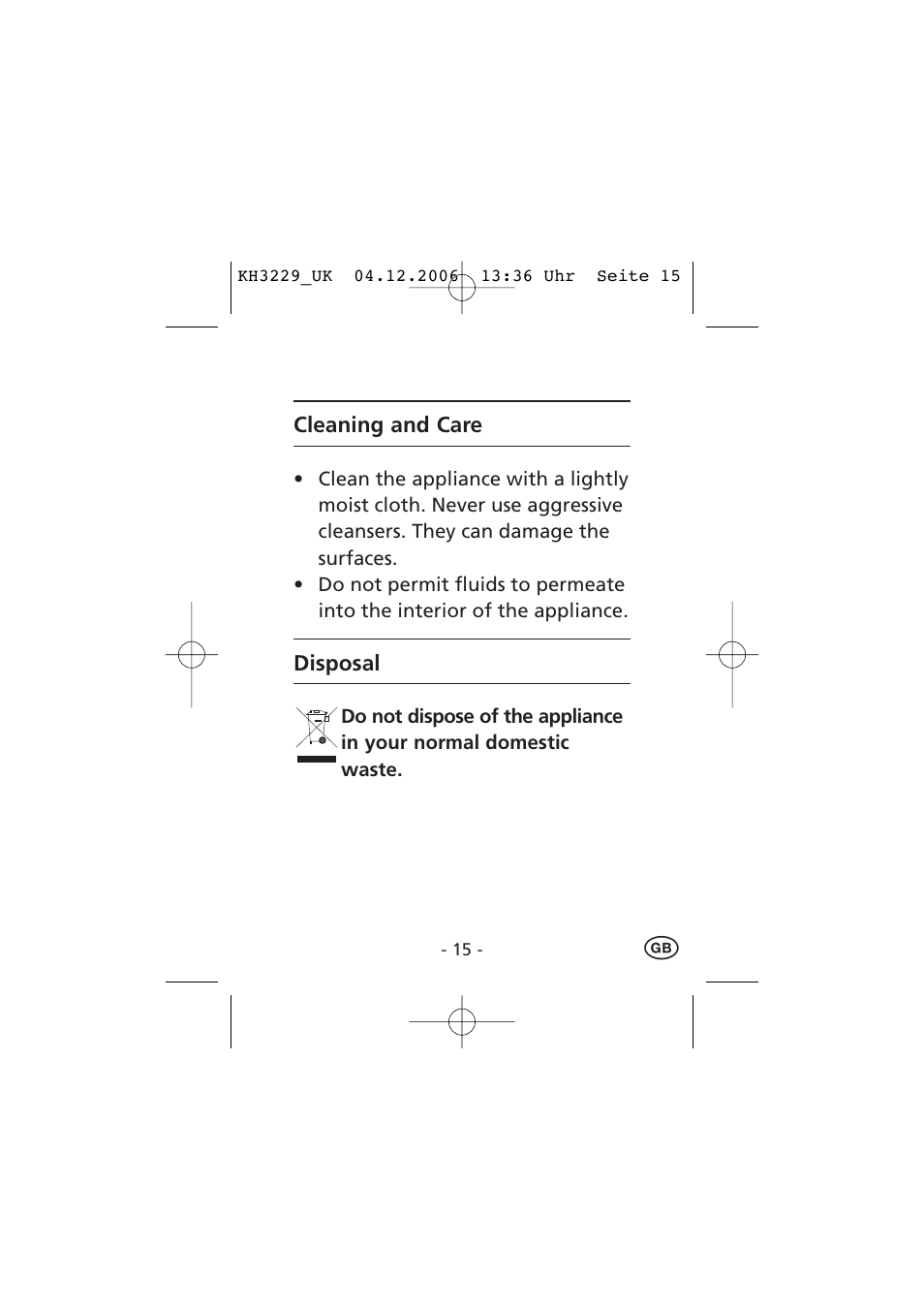 Kompernass KH3229-09/06-V2 User Manual | Page 17 / 20