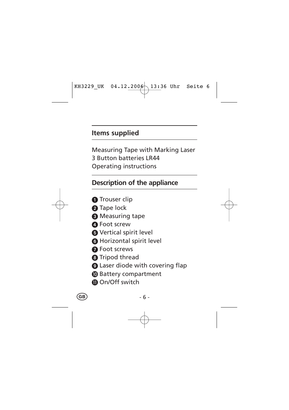 Kompernass KH3229-09/06-V2 User Manual | Page 8 / 20