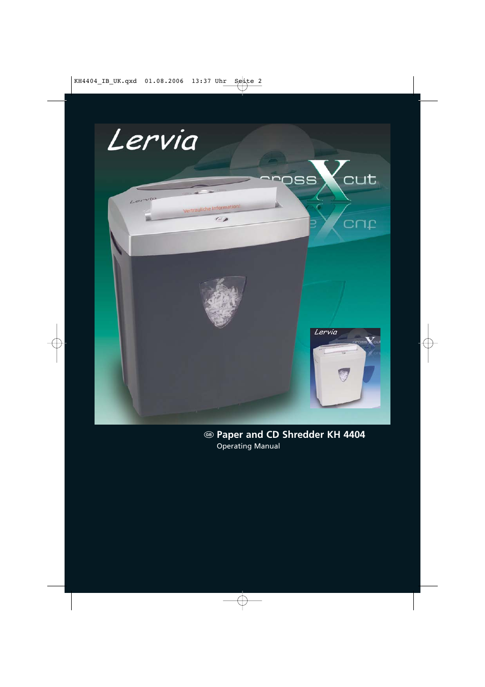 Paper and cd shredder kh 4404 | Kompernass KH4404-04/06-V3 User Manual | Page 2 / 8