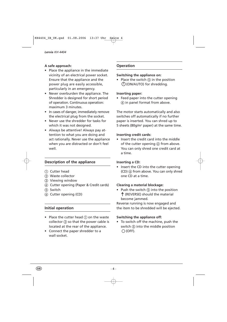 Kompernass KH4404-04/06-V3 User Manual | Page 6 / 8