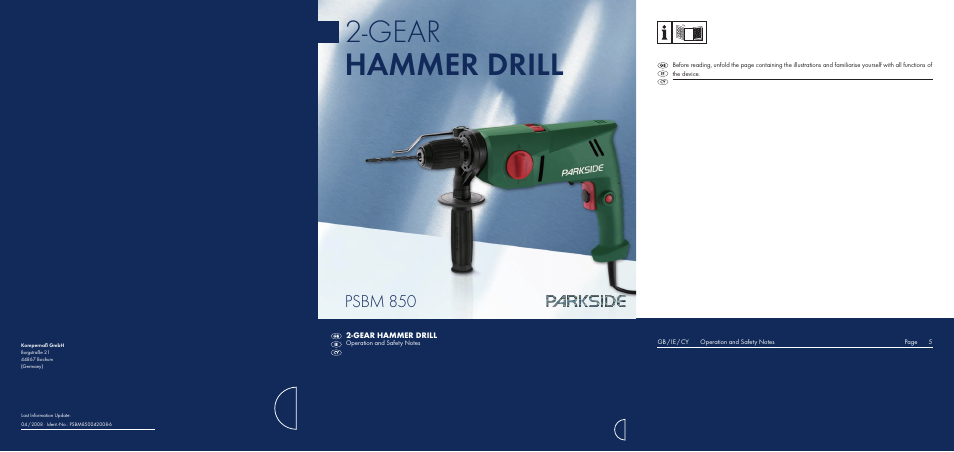 Kompernass PSBM 850 User Manual | 11 pages