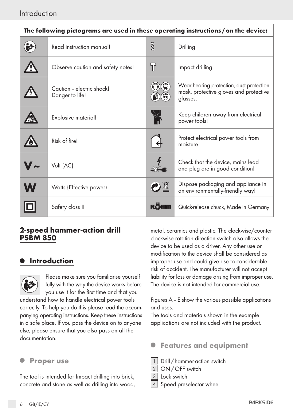 Introduction | Kompernass PSBM 850 User Manual | Page 4 / 11