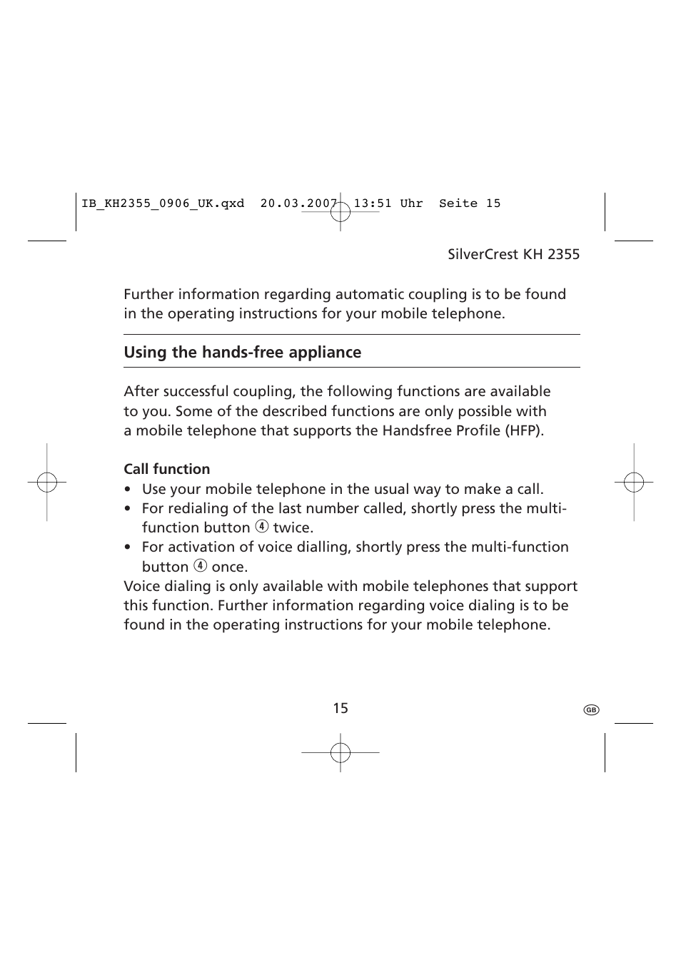 Kompernass KH 2355 User Manual | Page 17 / 24