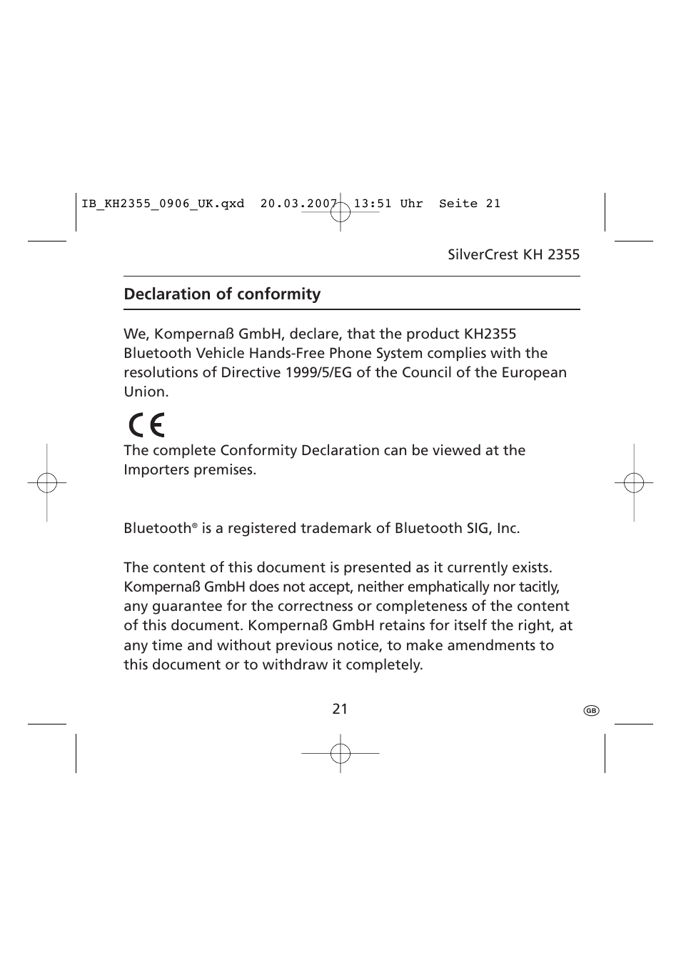 Kompernass KH 2355 User Manual | Page 23 / 24