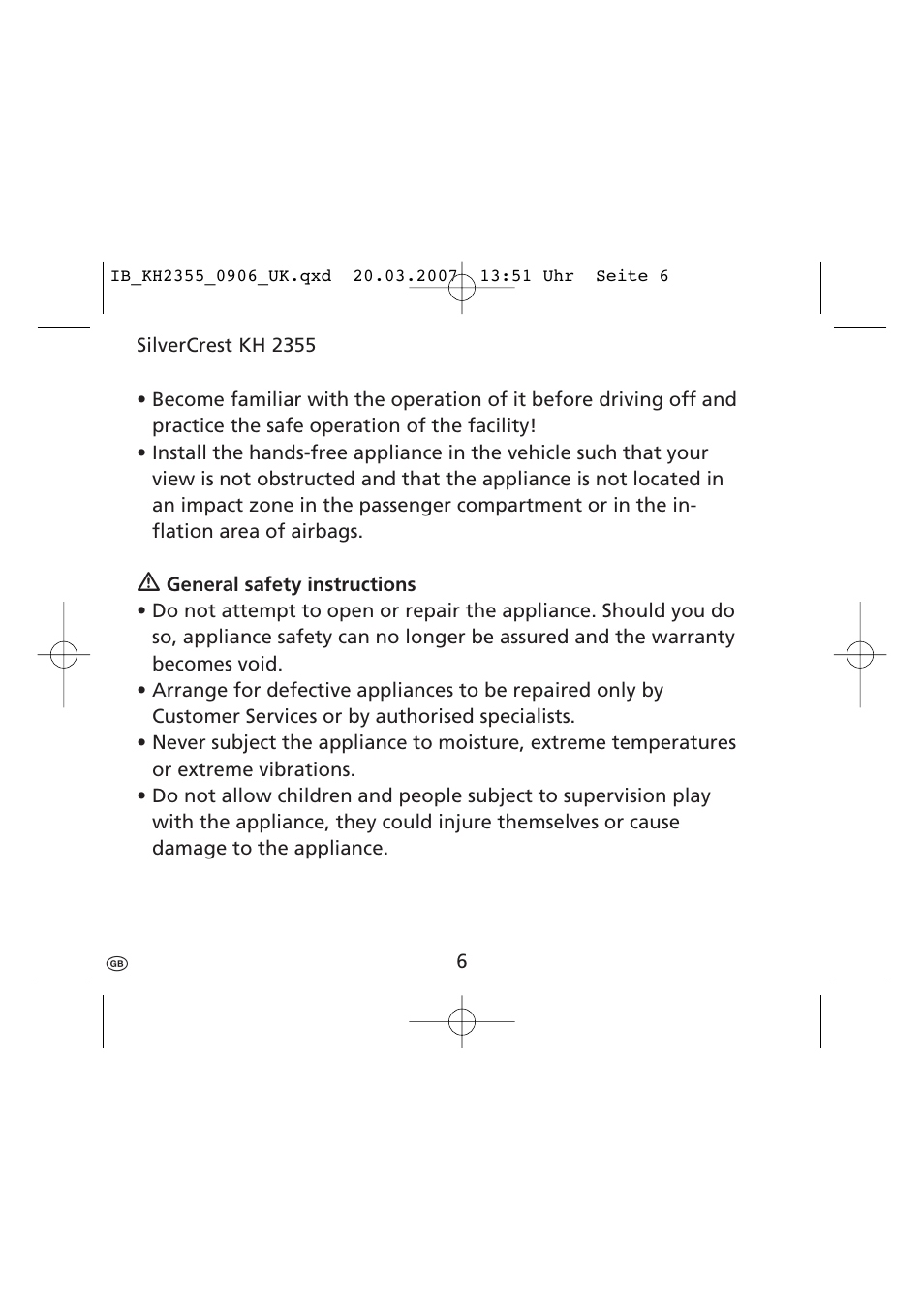 Kompernass KH 2355 User Manual | Page 8 / 24