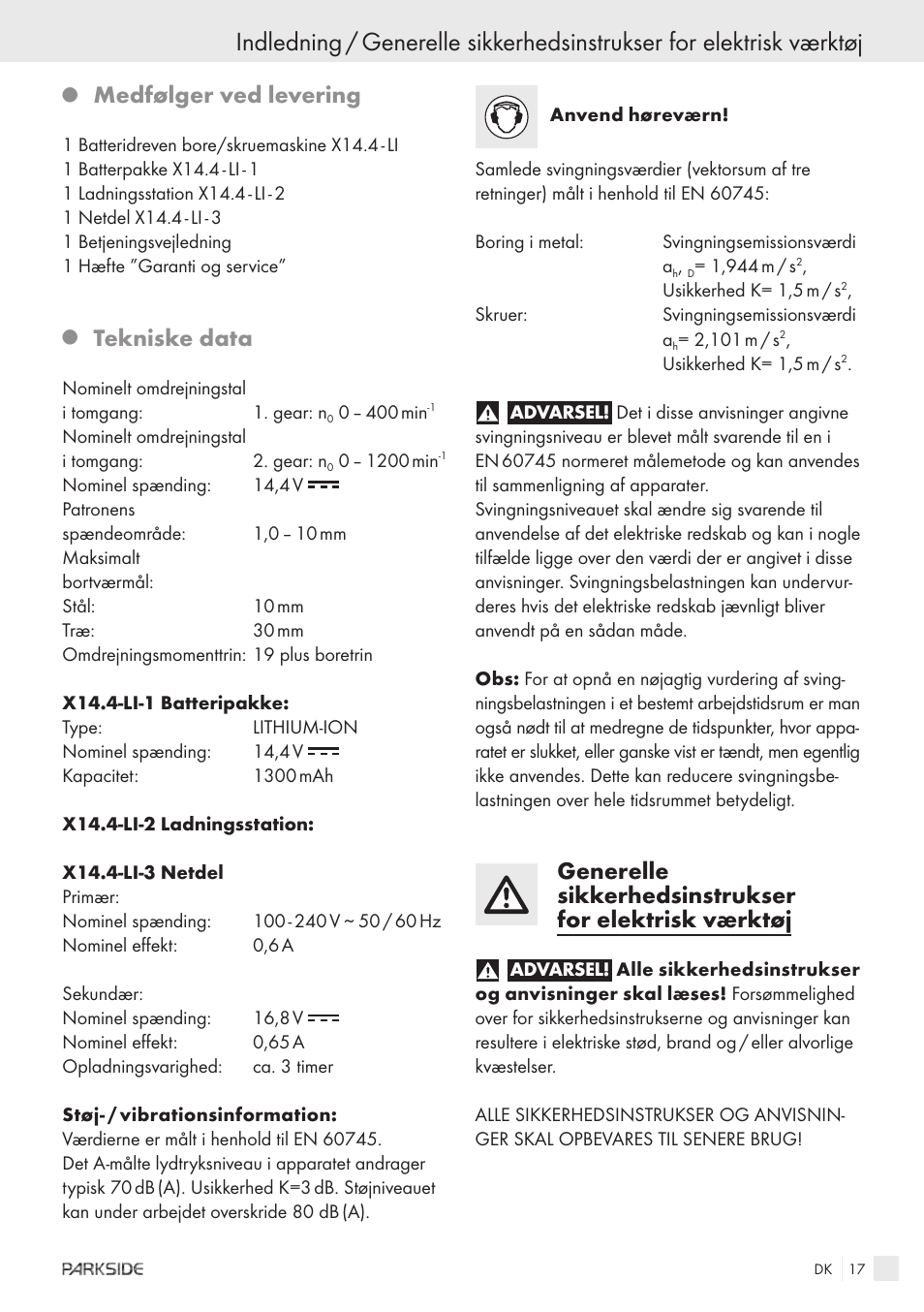 Medfølger ved levering, Tekniske data | Kompernass KH 3188 User Manual | Page 15 / 31