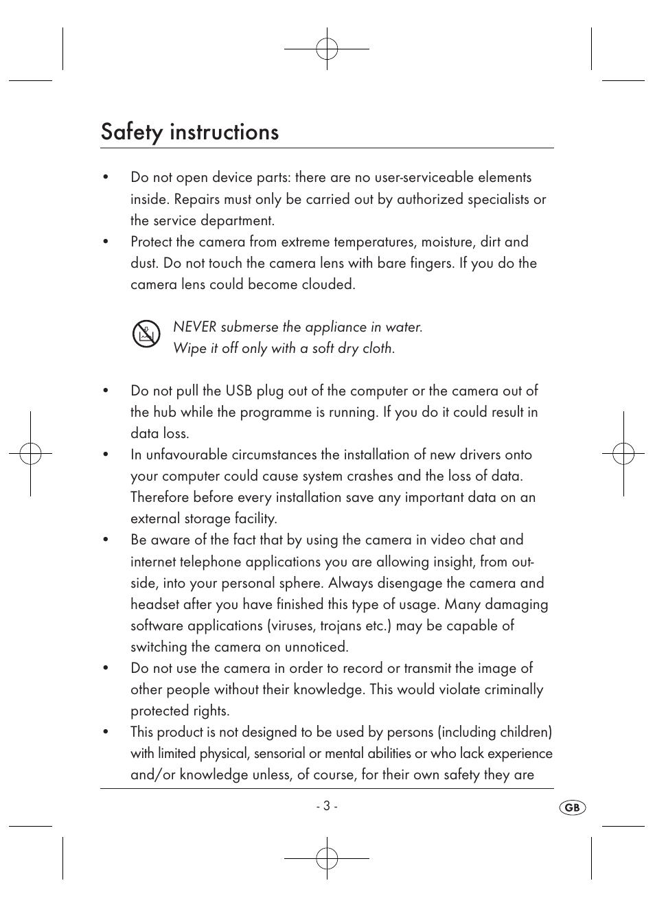 Safety instructions | Kompernass KH 2346 User Manual | Page 5 / 28