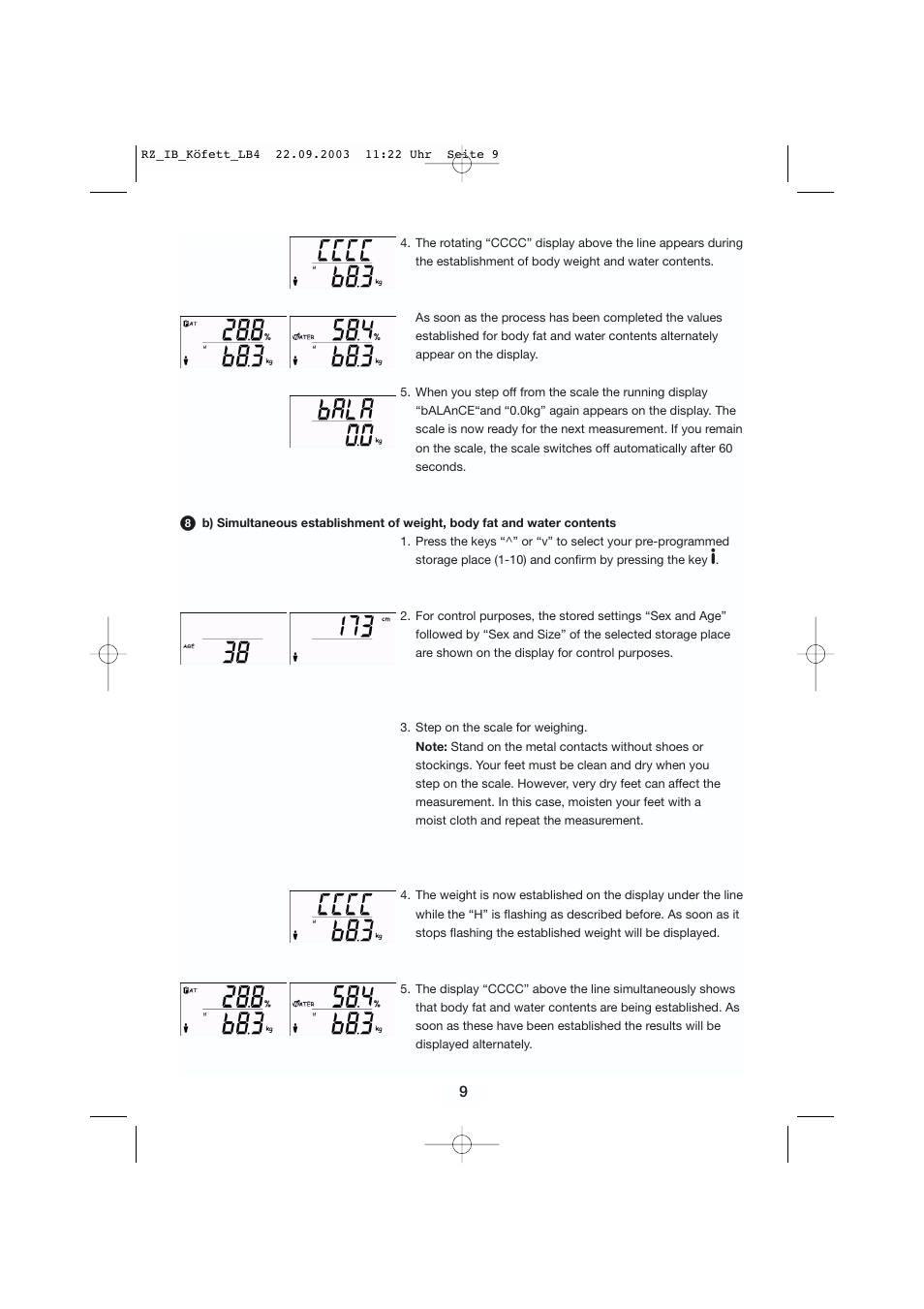 Kompernass Balance KH 5006 User Manual | Page 9 / 12