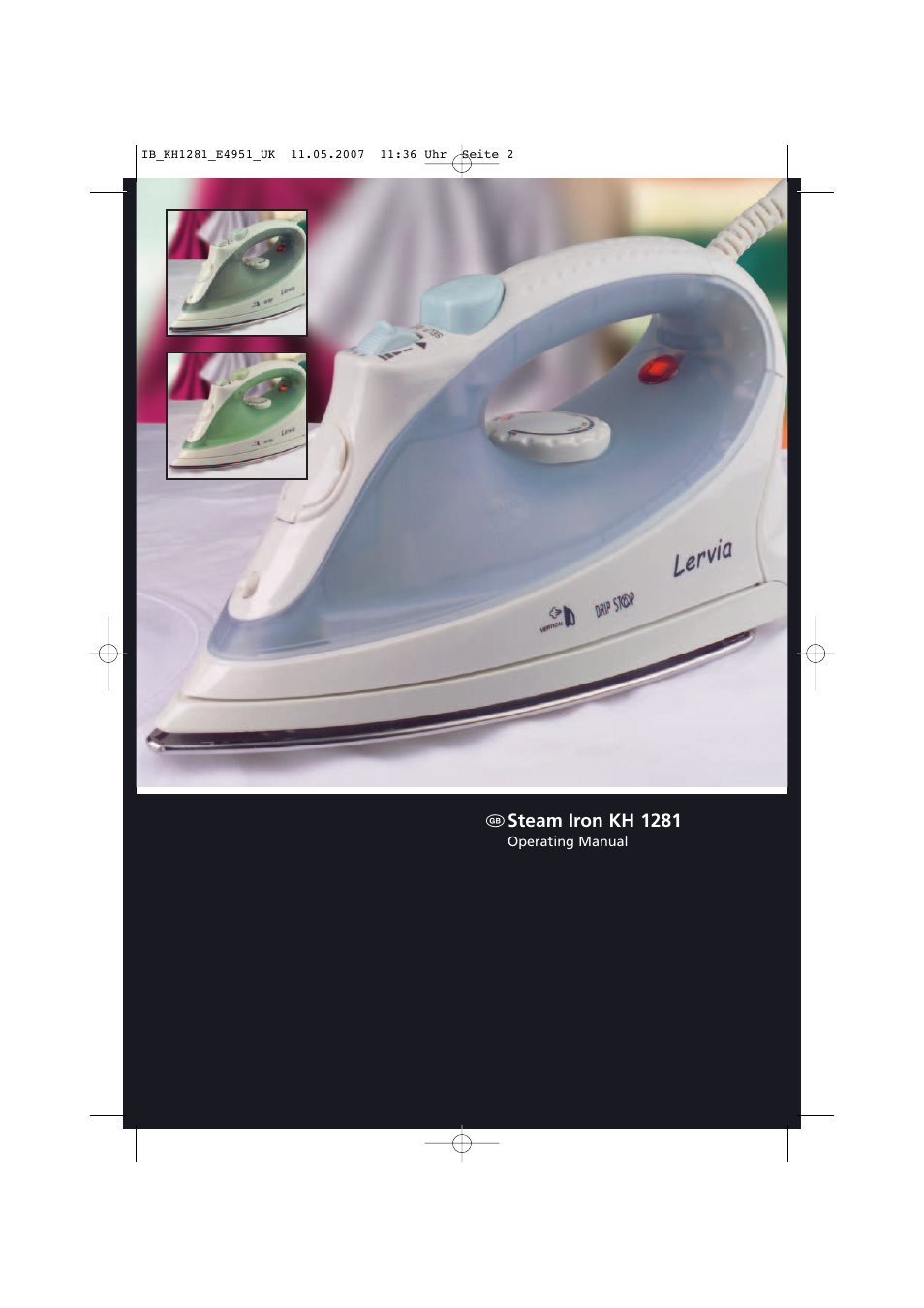 Steam iron kh 1281 | Kompernass KH1281-04/07-V1 User Manual | Page 2 / 10